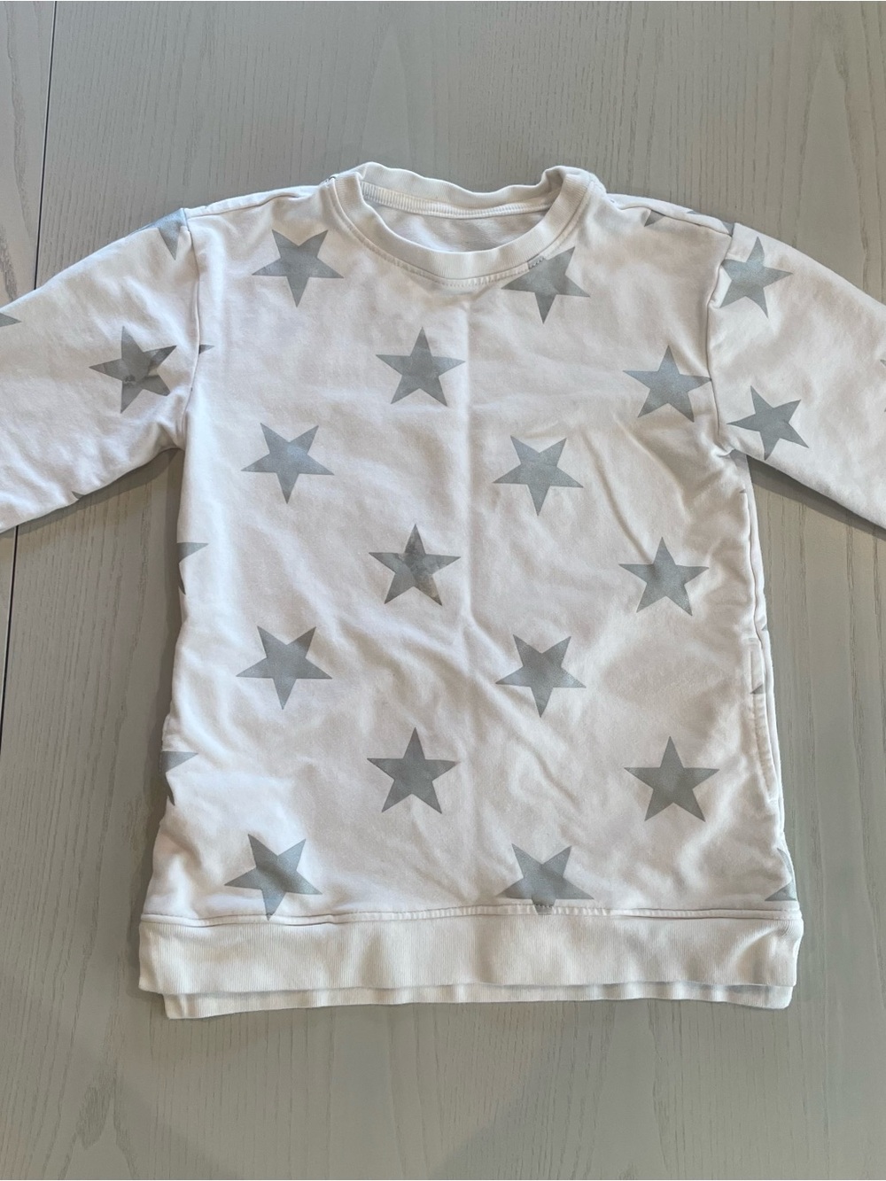 Primary Kids Pocket Star Print Tunic Sweatshirt - Size 4-5